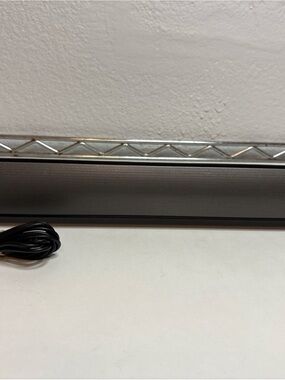 Compact Black Soundbar with Wired Cable